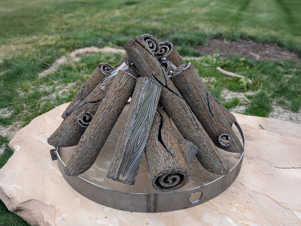 Alpine Steel Log Fire Pit